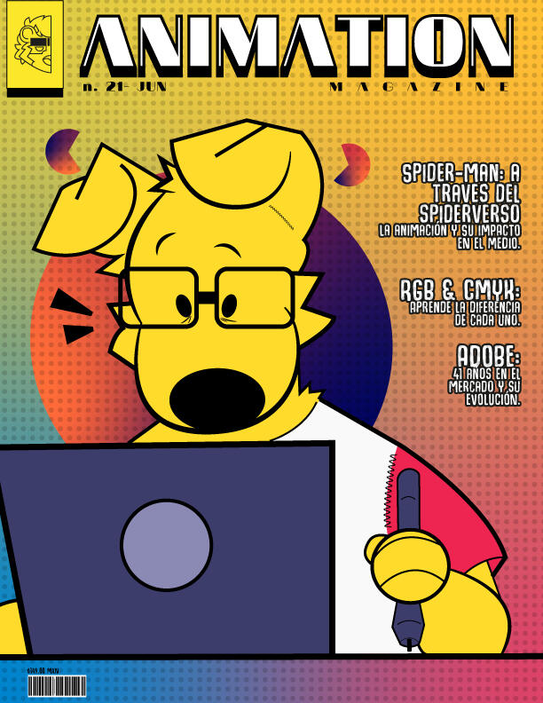 Es un proyecto de diseño enfocado a la creación de una portada para una revista sobre el mundo de la animación.